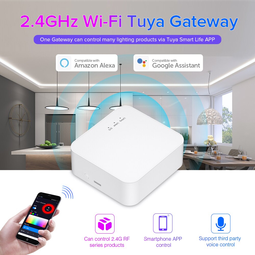 Tuya Gateway Smart Gateway Hub Smart Life Home Bridge Smart Life APP  Control Works With Alexa Google Home
