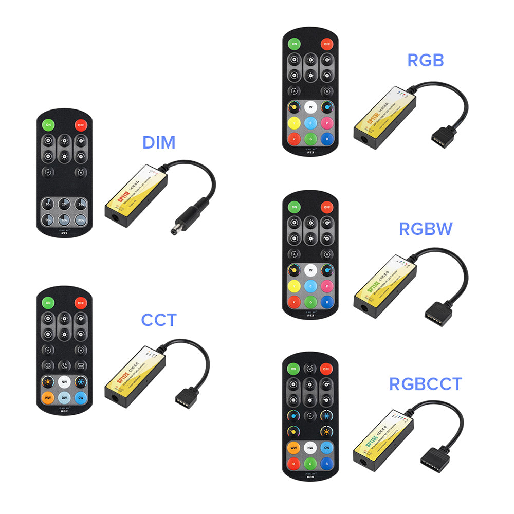 2.4GHz RF SP11XE Buidt-In LED Controller for PWM LED Strip Lights DIM CCT RGB RGBW RGBCCT DC5-24V