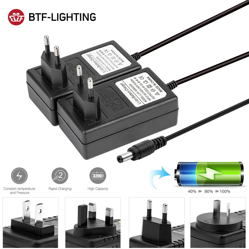 18650 Lithium Battery Charger Adapters 5.5mm*2.1mm 2.5mm 110-240V 3S Li-ion Polymer Wall Charger 12.6V 8.4V 16.8V 1A 2A 4.2V 1A