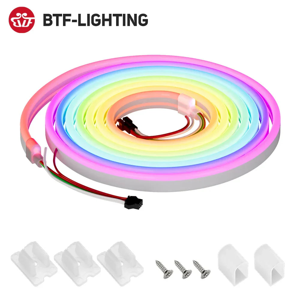 Side Emitting WS2811 IC RGB T0615 Neon Light 108LEDs/M Chasing Color IP67 Waterproof Silicone External Bright Tape DC 24V