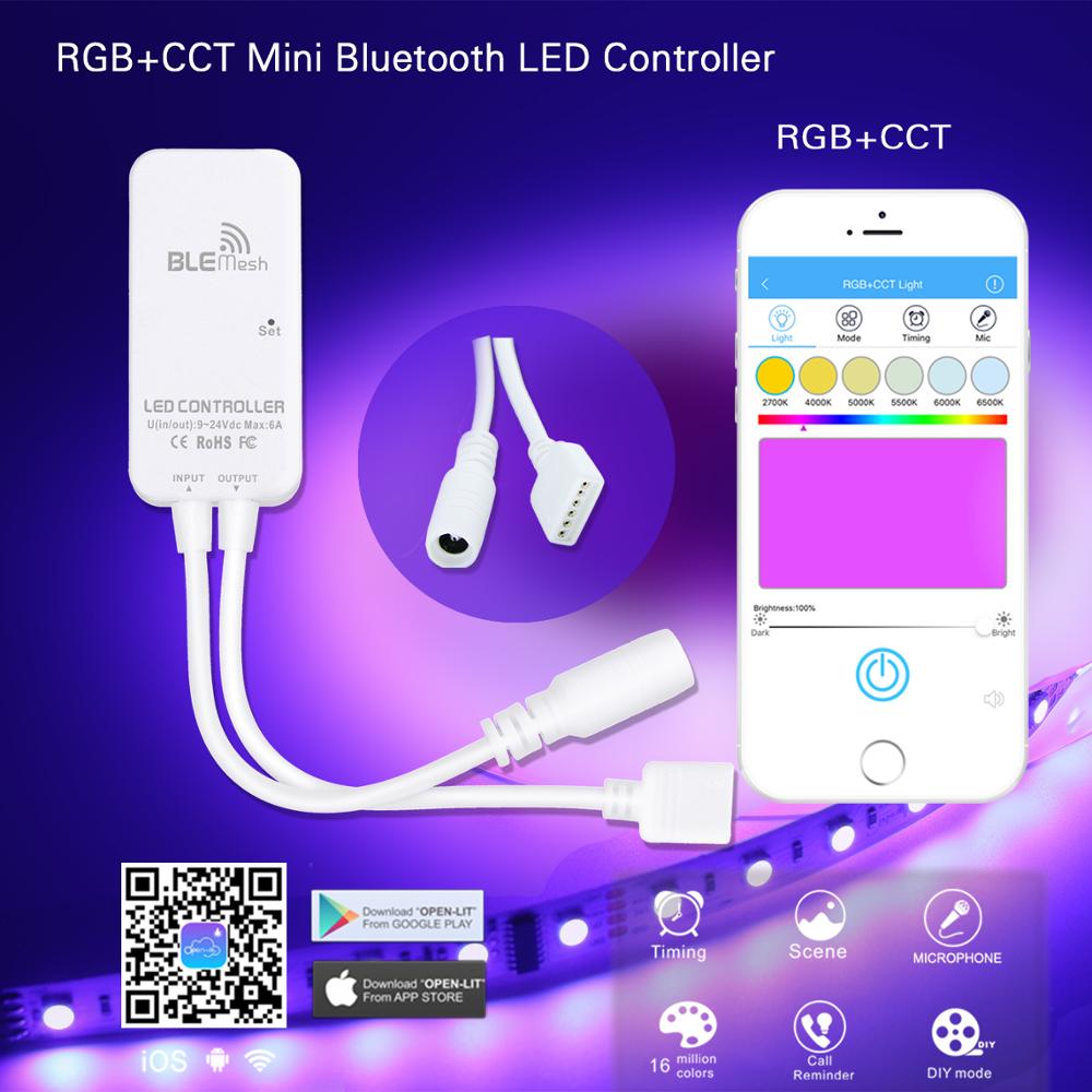 Mini Bluetooth LED Strip Controller for 3528 5050 Dimming RGB RGBW RGB –  BTF-LIGHTING